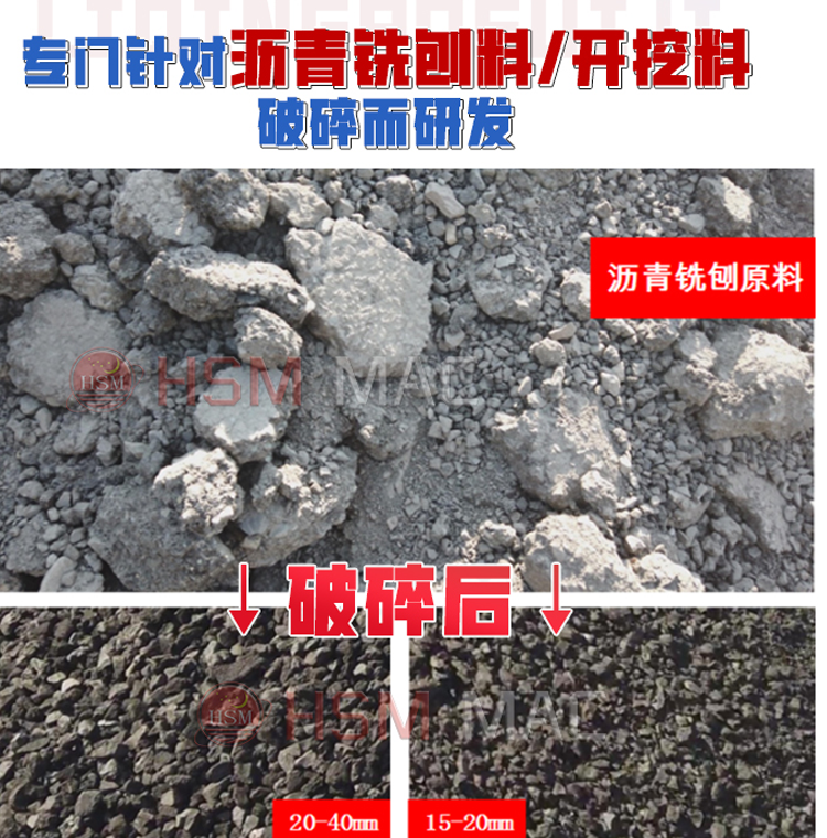 華盛銘雙齒輥破(po)碎(sui)機 銑鑤(bao)料(liao)破碎機(ji) 銑鑤料破碎(sui)篩(shai)分一(yi)體(ti)機(ji) 瀝(li)青(qing)路(lu)麵破碎機(ji)